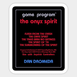 The Onyx Spirit 2600 Cartridge Design Sticker